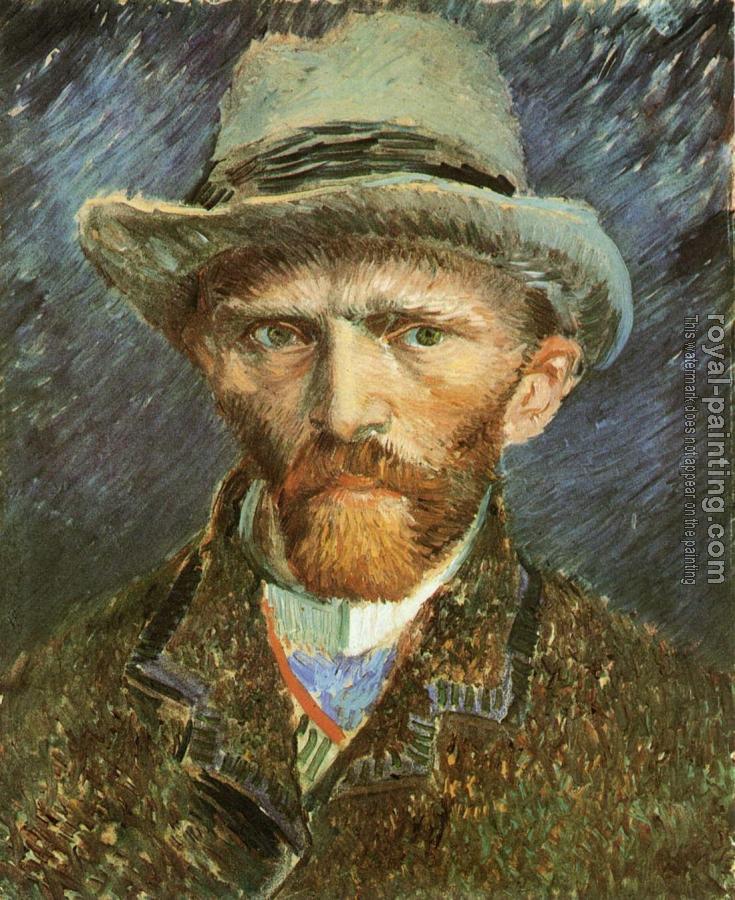 Vincent Van Gogh : Self Portrait with Grey Felt Hat IV
